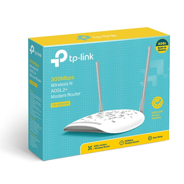 TP-LINK TD-W8961N 300Mbps Wireless N ADSL2+ Modem Router TP-LINK TD-W8961N 300Mbps Wireless N ADSL2+ Modem Router